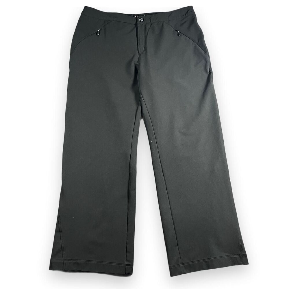 Llbean Women's Black and Grey Trousers